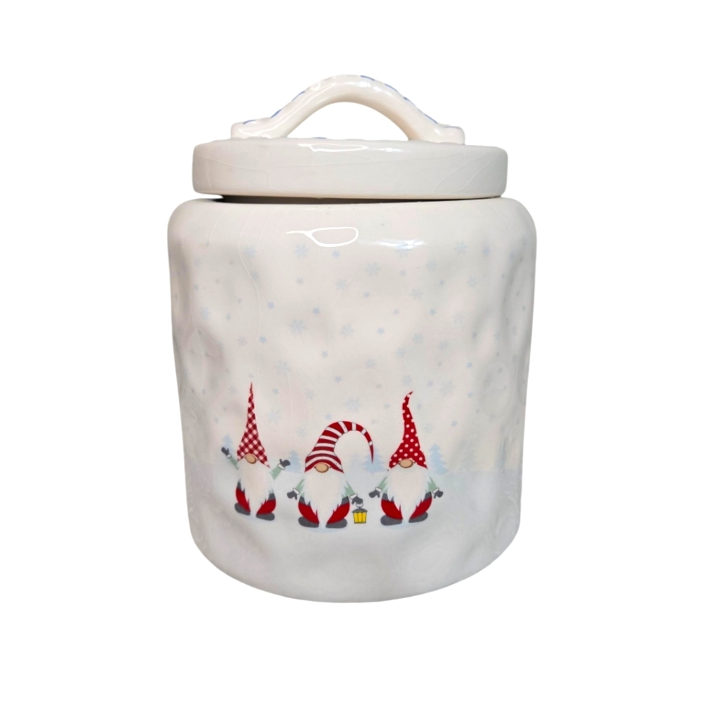 NEW • Whimsical Cupboard • Winter Gnome • Cookie Jar